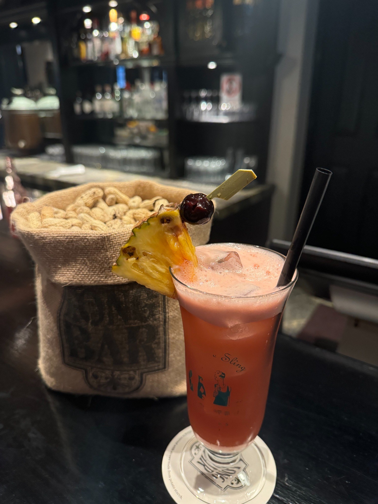Singapore Sling at the Long Bar